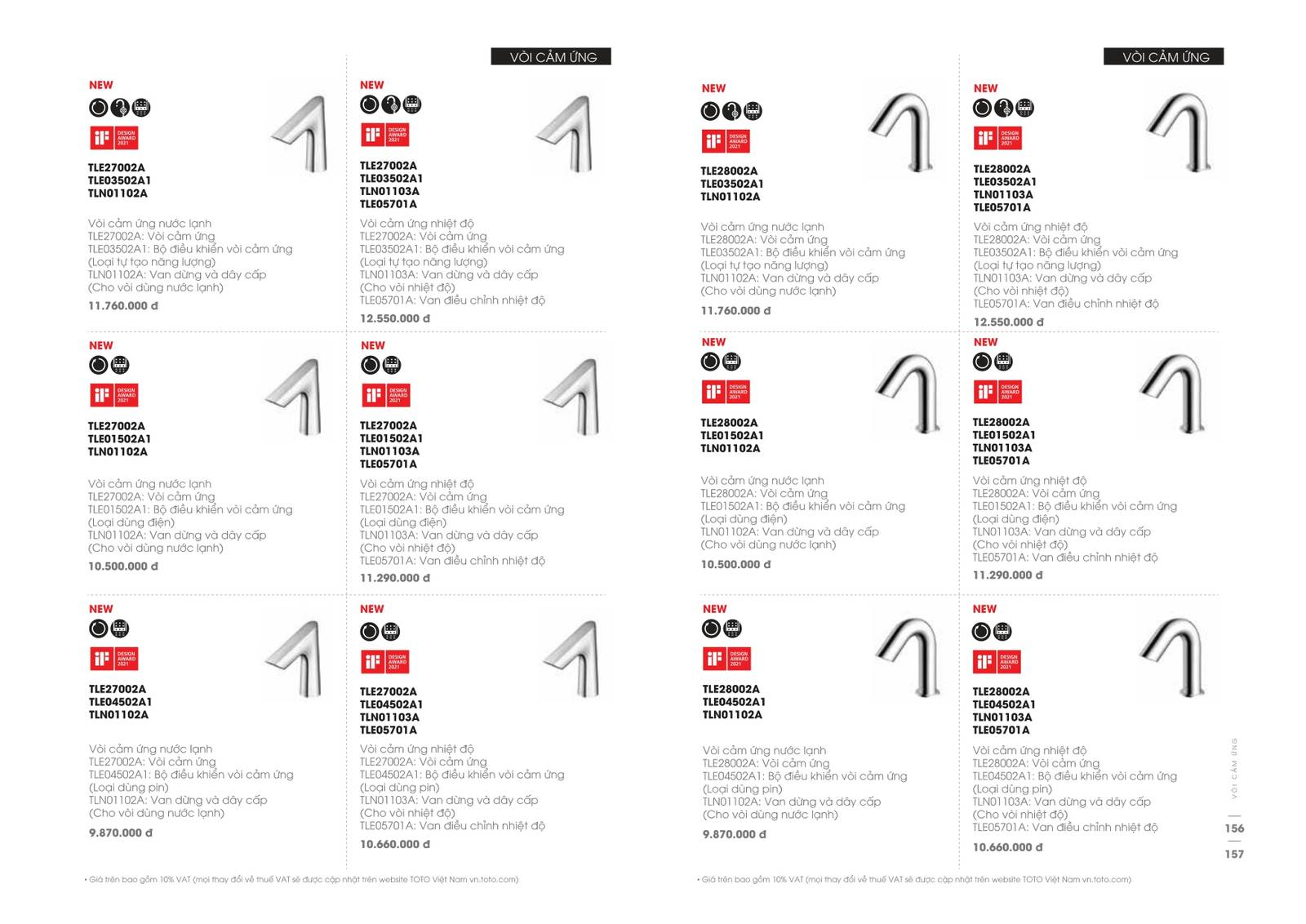 Bảng giá và Catalogue Thiết bị vệ sinh TOTO mới nhất 2024 /Page 73